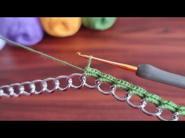 Super Crochet Knitting Pattern Made With Chain - Tığ İşi Çok Güzel, Kolay Örgü Modeli. 
