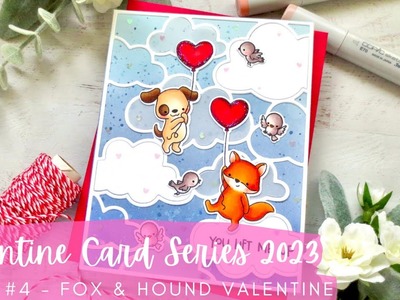 Valentine Card Series 2023 #4 | Hello Bluebird | Copic Coloring a Cloudy Sky Scene