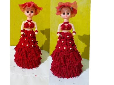 Wollen doll making. wollen craft ideas.#youtube #youtubevideo #craft #dolldecoration