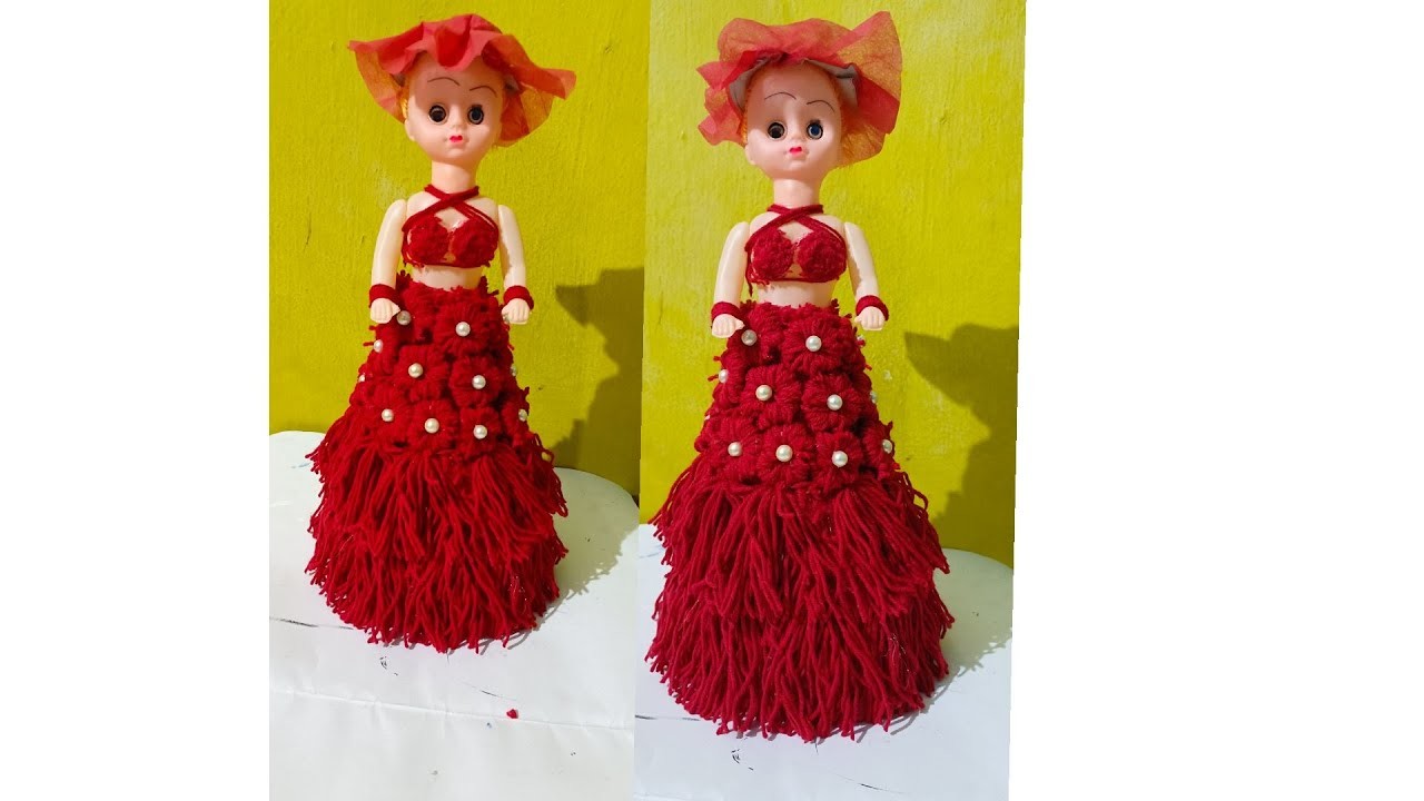 Wollen doll making. wollen craft ideas.#youtube #youtubevideo #craft #dolldecoration