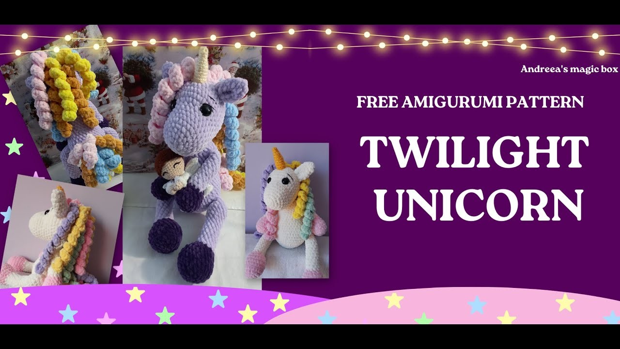 ????WOW????FREE PATTERN????AMAZING???? - TWILIGHT UNICORN - unicorn crosetat pas cu pas #unicorn #amigurumi