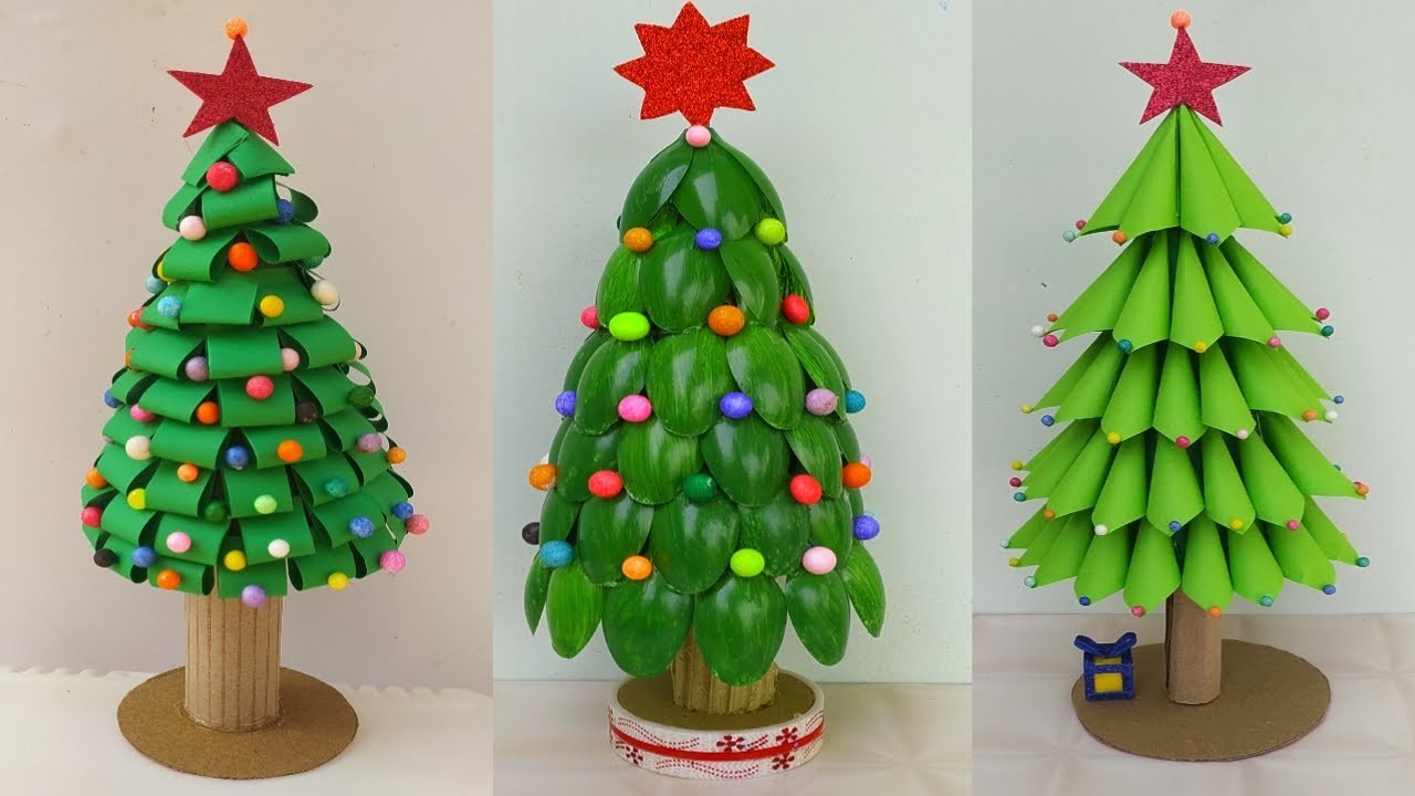 3 DIY Paper Christmas Tree.Paper Christmas Tree.DIY Christmas Craft.Christmas Decoration Ideas