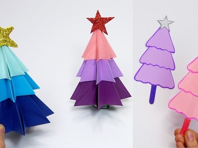 3 ways to make paper Christmas trees