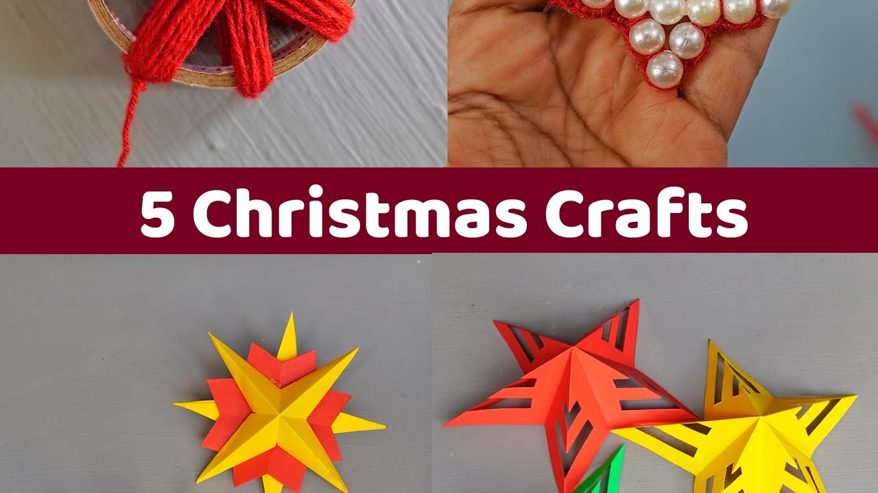 5 Christmas mini Craft ideas - 2022 || Christmas Home Decorations #christmashomedecoration