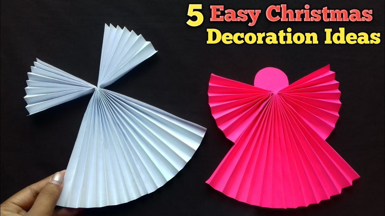 5 Easy Christmas Decoration Ideas | Paper Decorations For Christmas | Christmas Craft