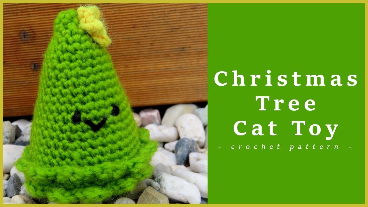 Christmas Tree Cat Toy || Free Crochet Pattern