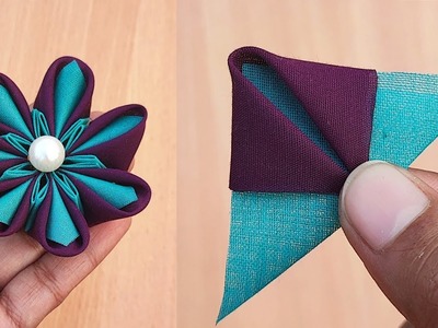 DIY: Beautiful and Easy Fabric Flower Making | Kapde ke Phool Banana, Cloth Flower Making
