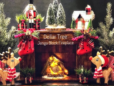 Dollar Tree????Jenga Block ???? Fireplace