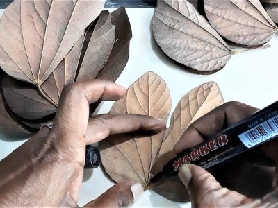 Don't miss to try this idea|Dry leaves craft  ideas|Making flower using dry leaves