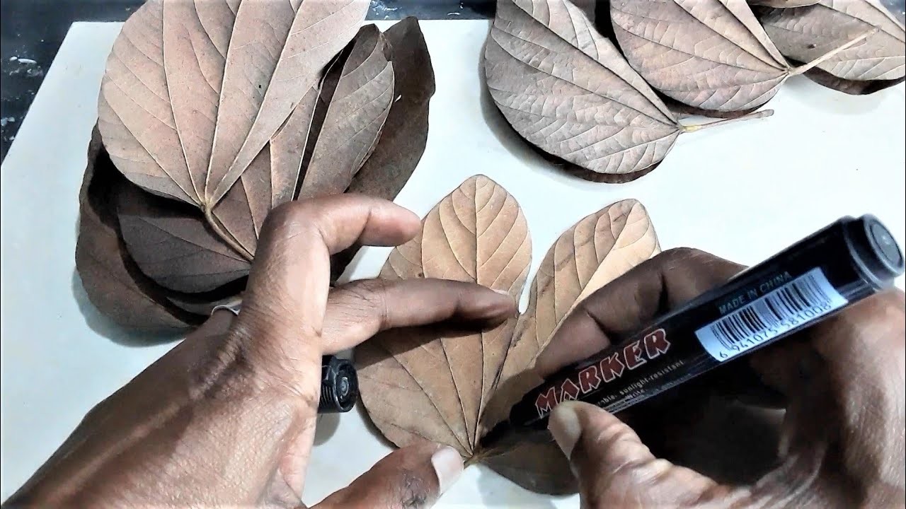 Don't miss to try this idea|Dry leaves craft  ideas|Making flower using dry leaves