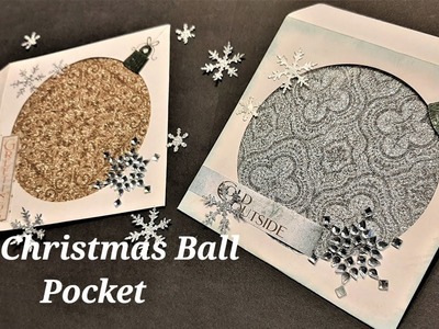 Easy CD Envelope Christmas Ball Pocket #junkjournalsforbeginners