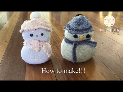 Easy Christmas snowman with socks | Christmas craft | Recycling | For kids