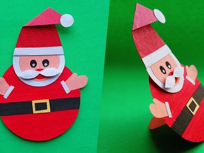 How to make beautiful Santa Claus face | Christmas craft idea for school craft | paper santa claus