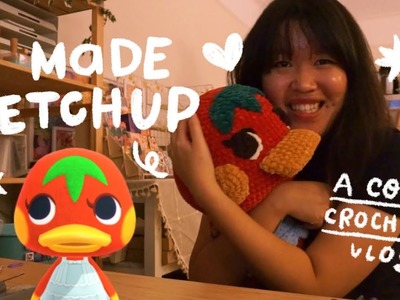 I crocheted ketchup from animal crossing new horizons ????vlogmas 04