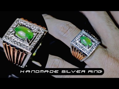 Making men's ring from silver and copper - Handmade silver jewelry