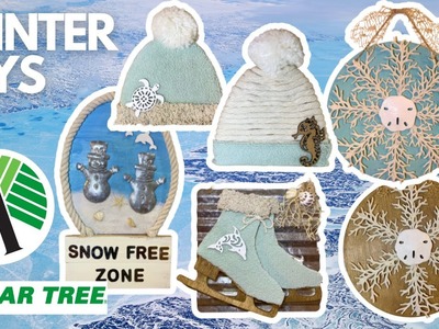 ❄️ NEW Coastal Winter DIYS with Dollar Tree