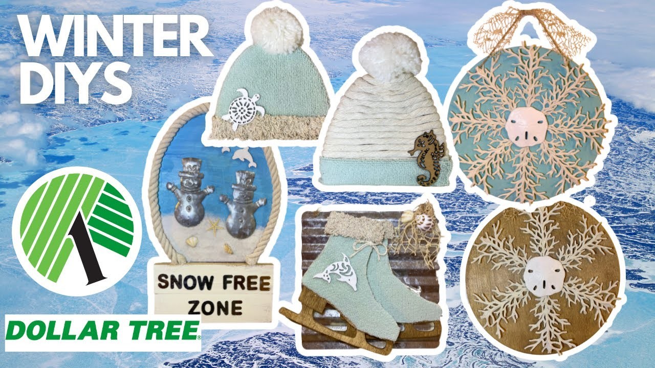 ❄️ NEW Coastal Winter DIYS with Dollar Tree