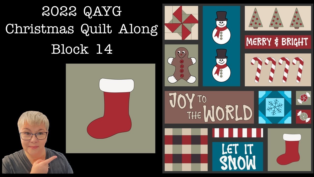 QAYG Christmas Quilt Along - - Block 14 - Free pattern and live with Lisa Capen Quilts
