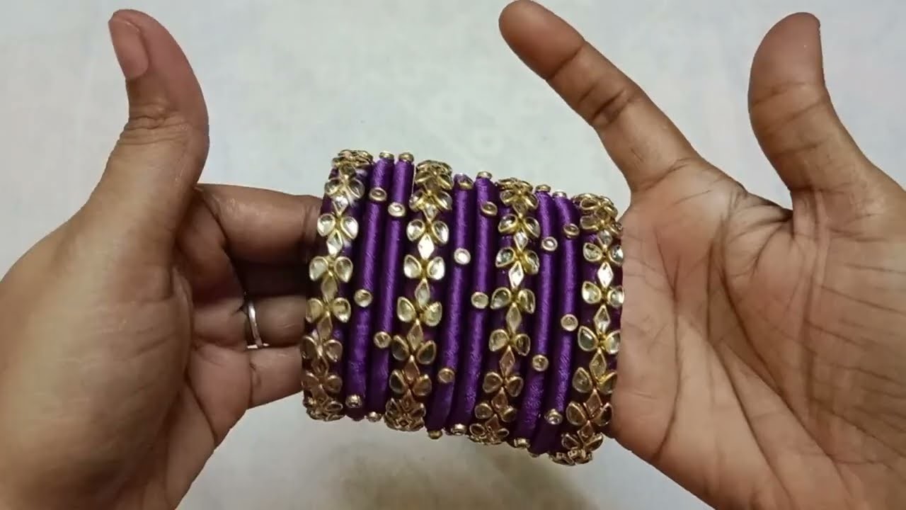 Silk Thread Bangle Design | Hand crafted Silk thread Bangle | Online Shopping