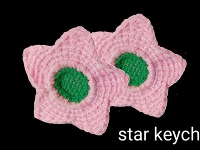 Star crochet keychain. star amigurumi tutorial