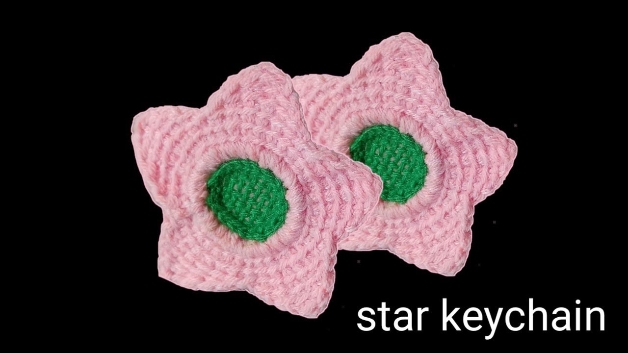 Star crochet keychain. star amigurumi tutorial