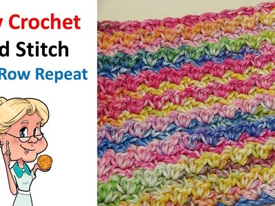 Super Easy Crochet BUD STITCH Tutorial - One Row Repeat - Stitch of the Week