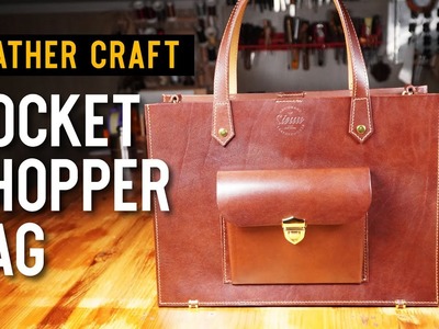 [가죽공예] 포켓쇼퍼백 만들기: [leather craft]making a Pocket Shopper Bag