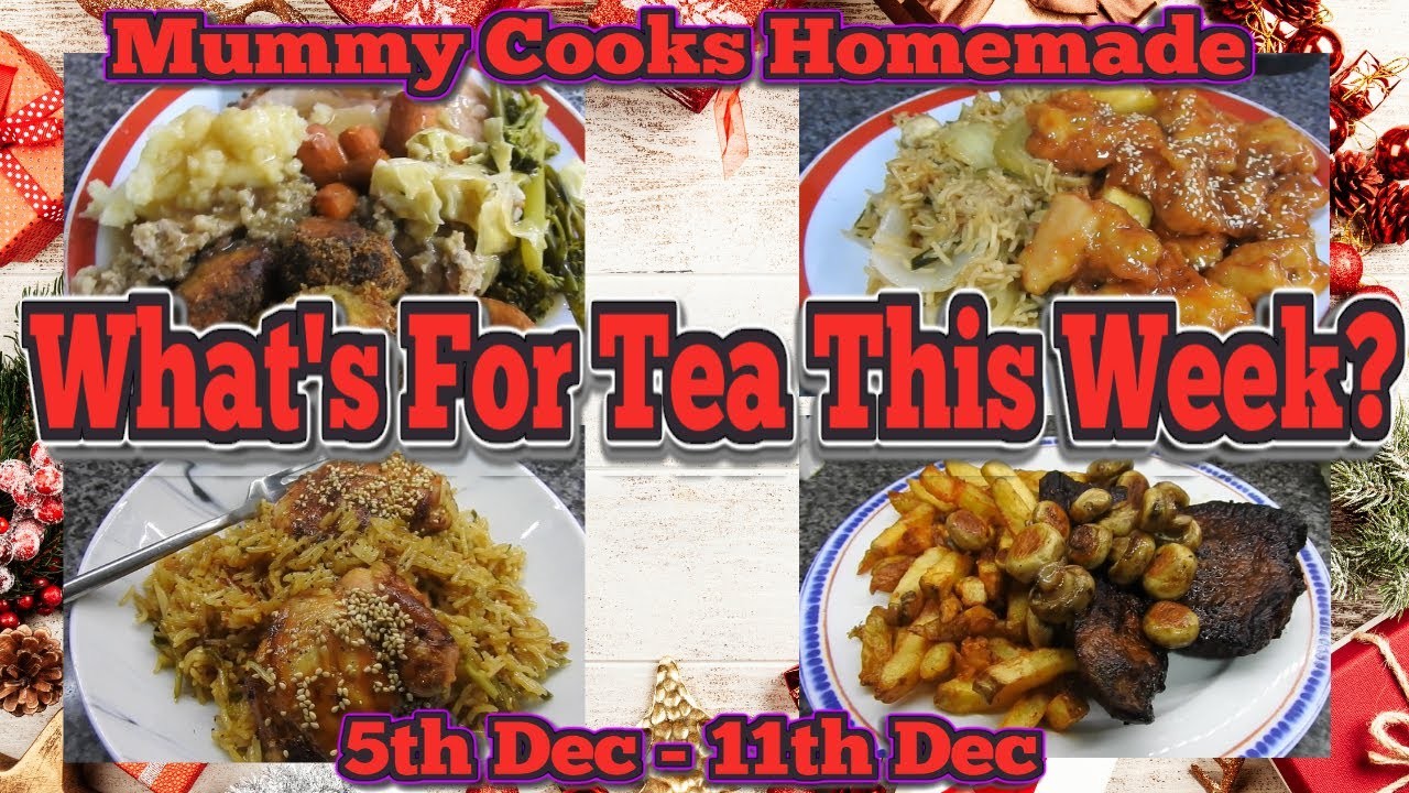 What's for tea this week? (5th Dec - 11th Dec) 2022 | 12 Days Of Christmas #mealsoftheweek