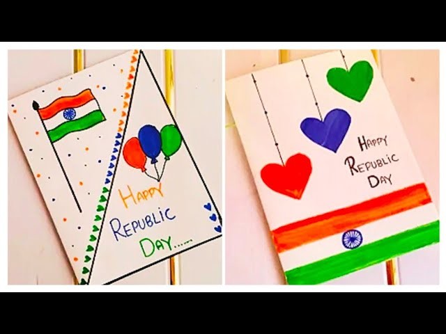2????white paper???? Republic day greeting card 2023.Easy and beautiful republic day card making.#handmade