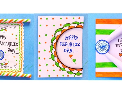 3 Easy and beautiful republic day card | greeting card | 26 january card | republic day card easy