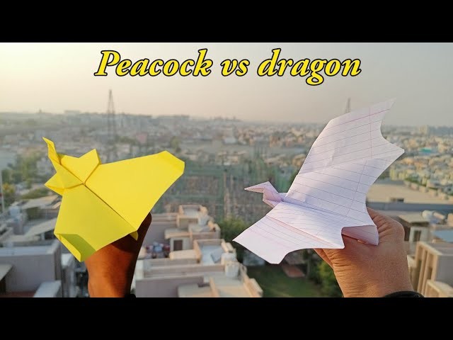 Best flying dragon Plane, how to make paper dragon airplane. Flying Peacock Plane