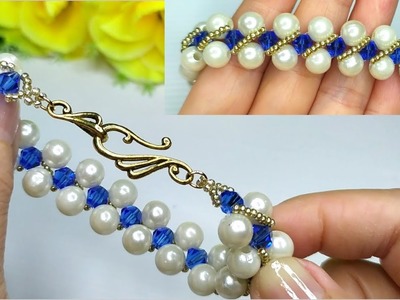 Bracelet making. pearl bead bracelet