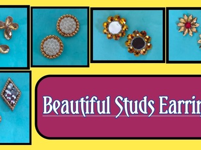 DIY stud earrings in 5 different design. Handmade jewellery. All occasions jewellary making at home.