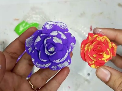 Easy and Quick Rose Flower| Super Clay | #viral #handmade #clay #youtube #bts #artist #rose #video