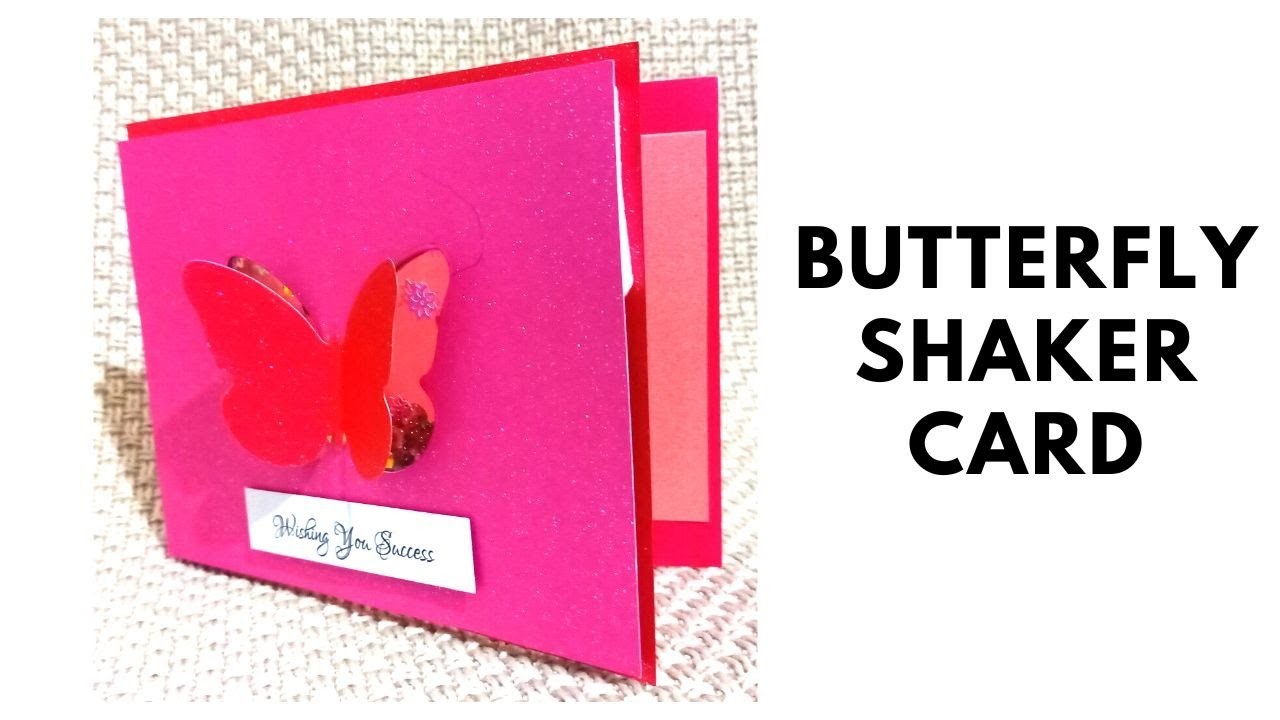 Easy Butterfly Shaker Handmade Greetings Card