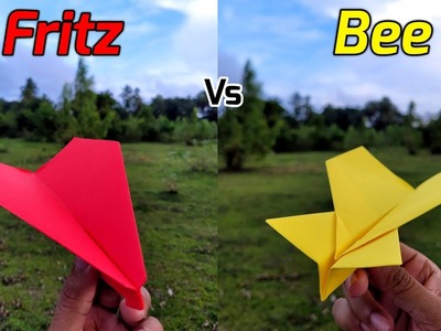 Fritz vs Bee Paper Planes Flying and Making