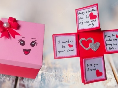 Handmade Valentine Gift Box - DIY Valentine's Day 3D Pop Up Gift Box