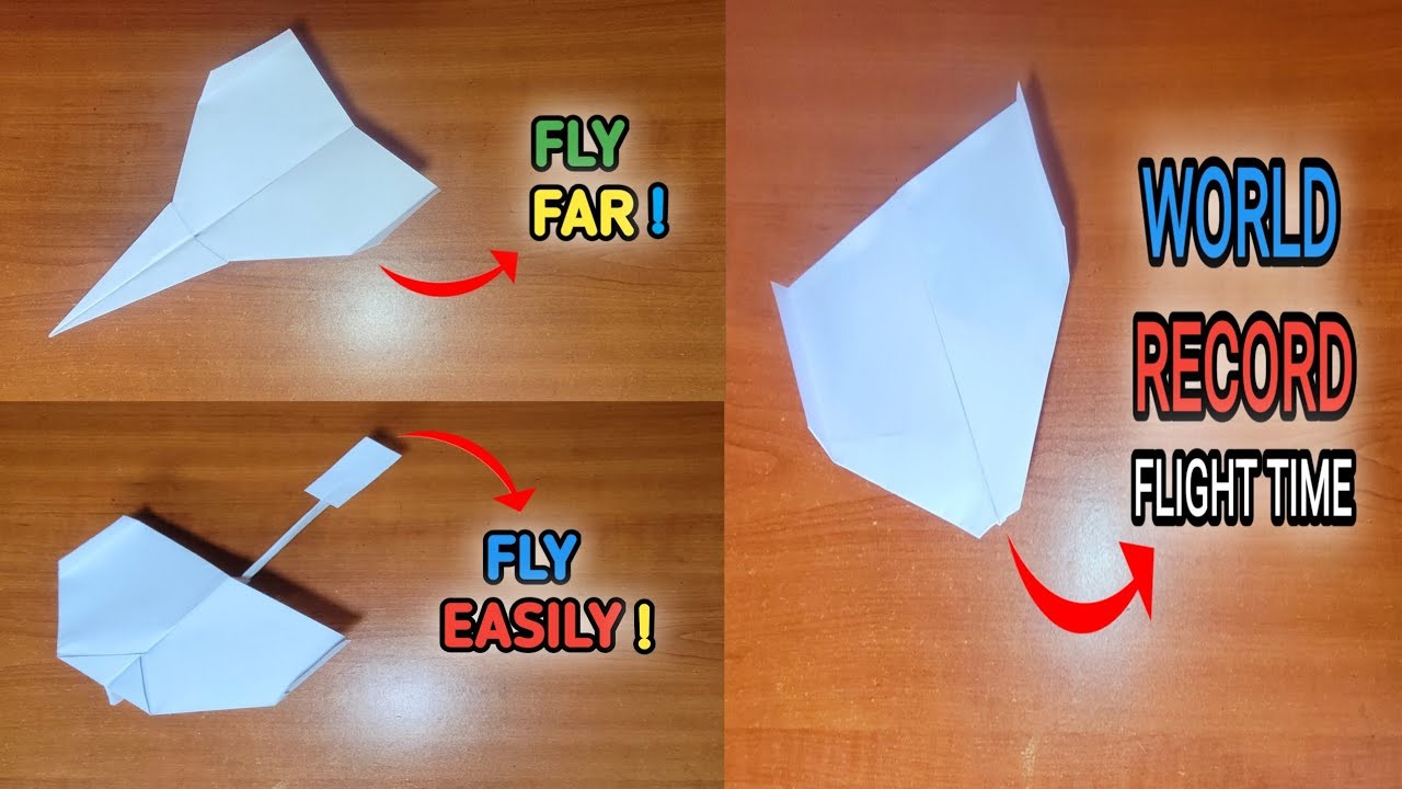 How To Make 3 Easy Paper Airplanes That Fly Far | How To Make The Best Paper Airplane