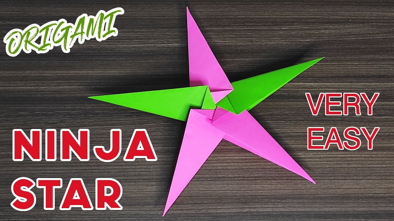 How to make Ninja Star Origami easy - Tutorial