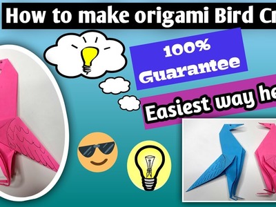 How to make origami bird crow ?. Easy folding paper. Easy Creative Art. Easy Origami