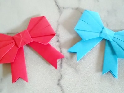 How to Make Origami Ribbon Kawaii - How to Fold a Paper Bow