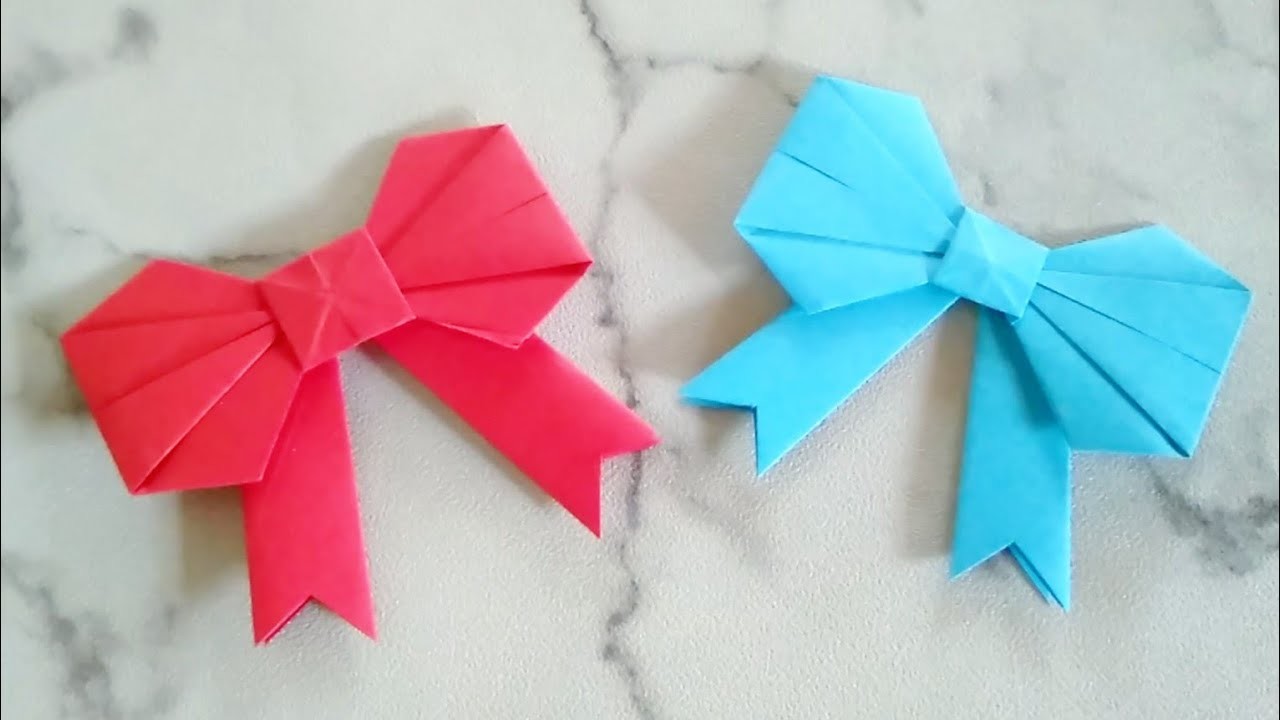 How to Make Origami Ribbon Kawaii - How to Fold a Paper Bow