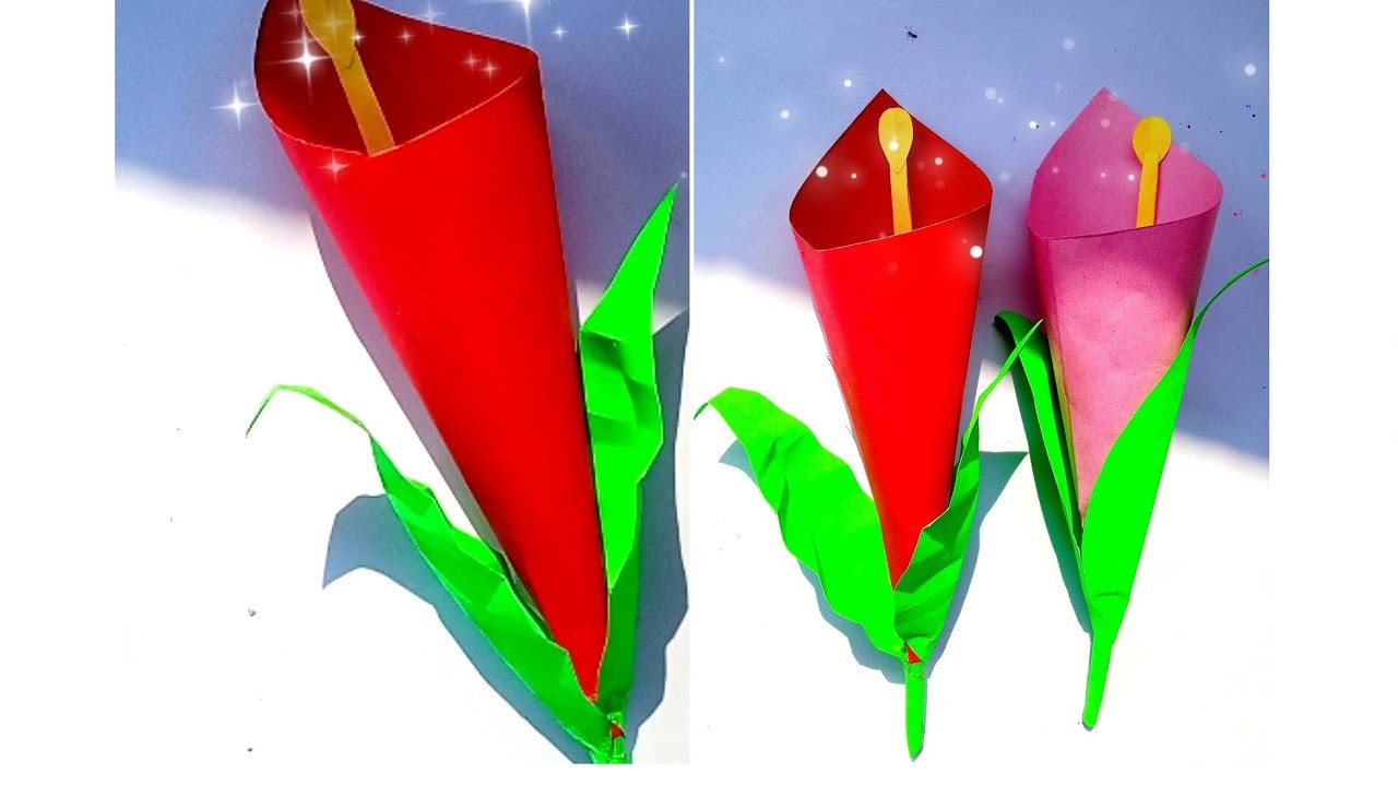 How to make paper flower.origami flower.easy craft ideas