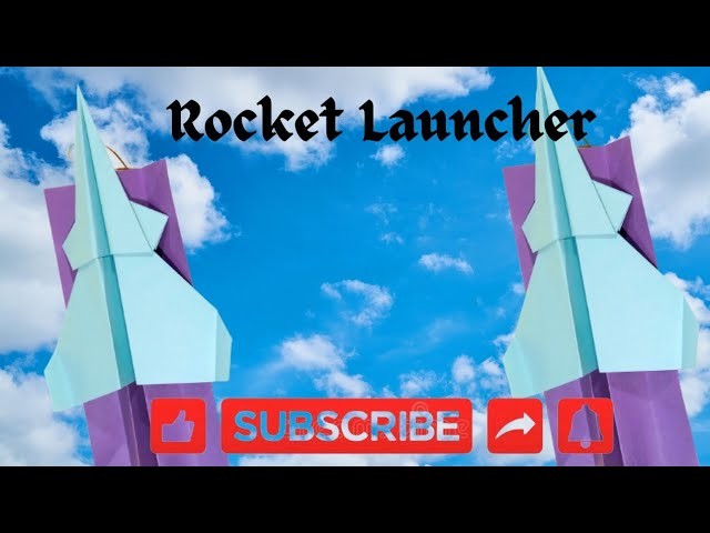 How To Make Paper Rocket Launcher Origami Rocket Launcher Origami Paper Rocket Launcher