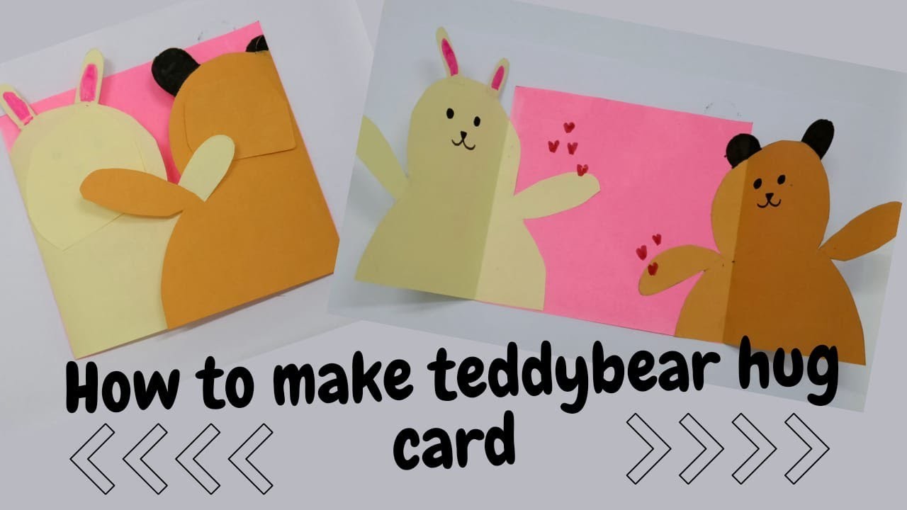 How to make teddy bear card || greeting card making|| easy teddy bear cards|| DB Crafts
