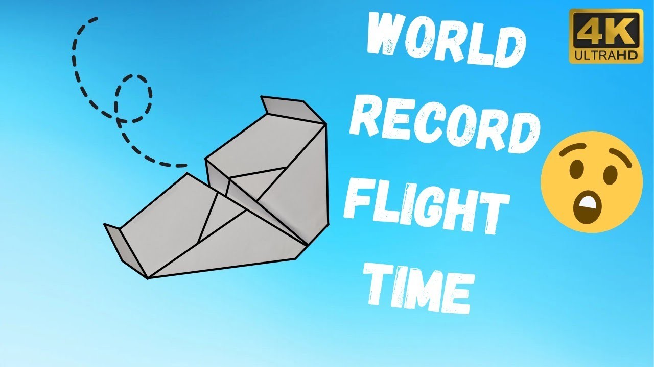 How to make the Paper ORIGAMI AIRPLANE with the World Record time to flight #origami