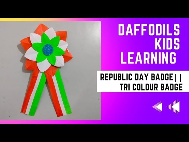 Independence day badge ||Republic day Badge ||How to make tricolour badge || DIY paper crafts Ideas.