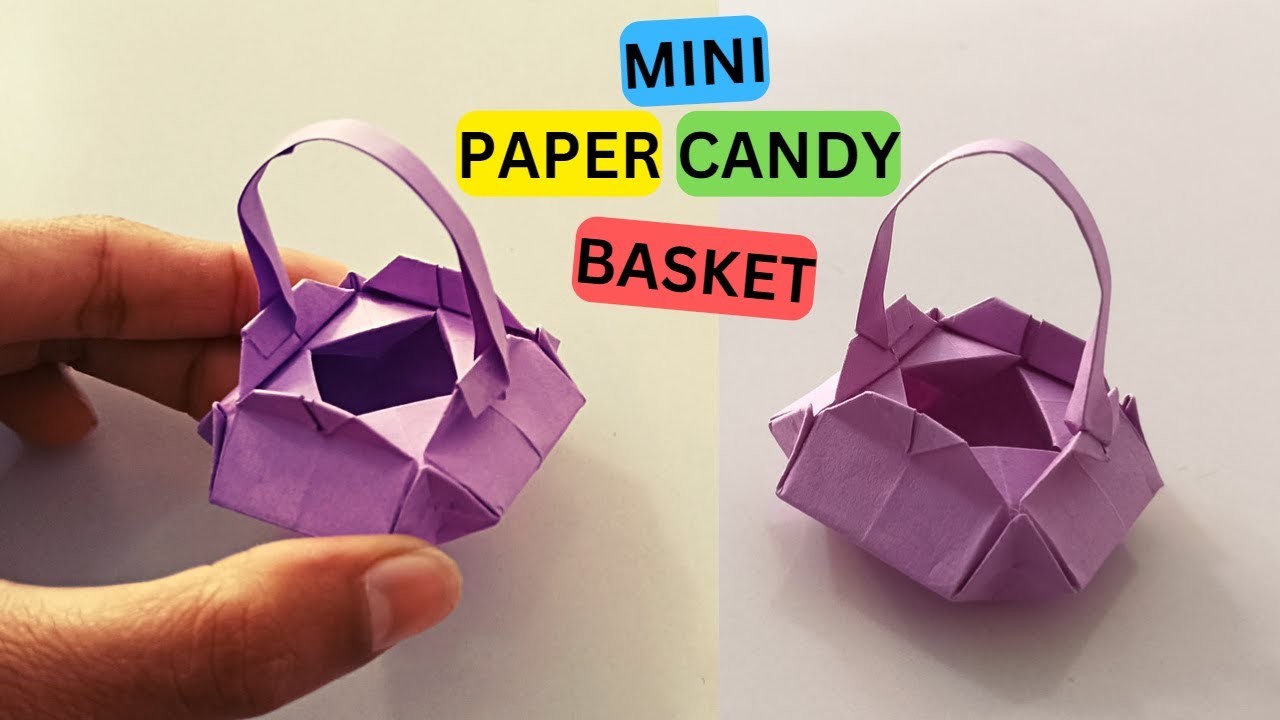 Mini paper candy basket | Origami Paper Basket |Paper Storage Box | Craftboat