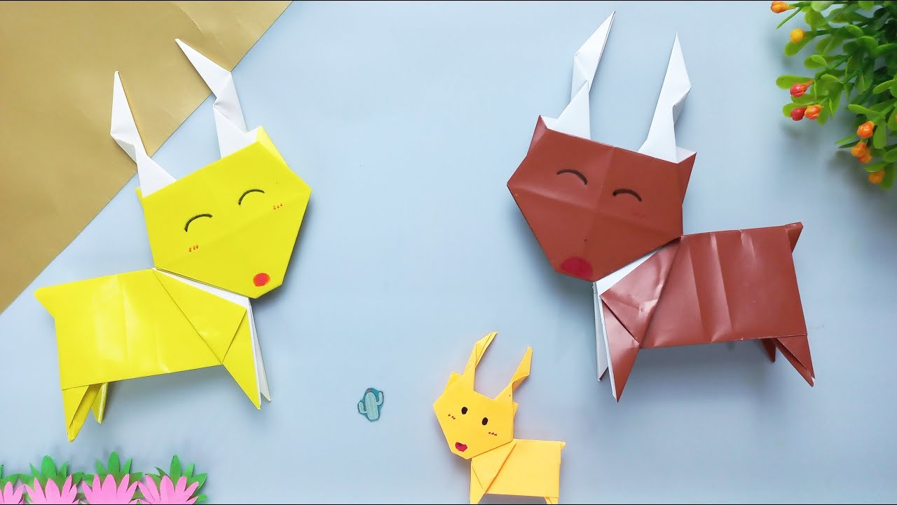 ORIGAMI DEER - How to make an easy origami