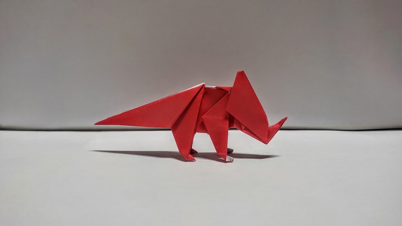 Origami Dinosaur Brachyceratops Easy - How To Make A Paper Dinosaur Brachyceratops Easy Step By Step